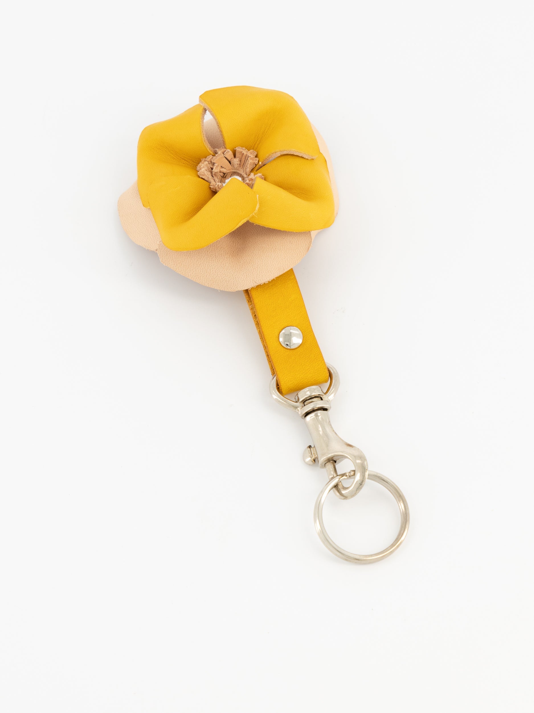 Sanna Leather Handcrafted 3D Flower Key Fob
