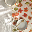 Coral Bloom Natural Fabric Table Runners (Exclusive Art Print)