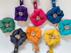 Sanna Leather Handcrafted 3D Flower Key Fob